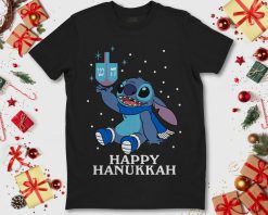 Disney Lilo  Stitch Happy Hanukkah Stitch Dreidel Unisex T-Shirt