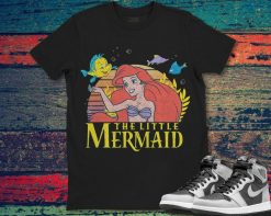 Disney Little Mermaid Ariel Flounder Logo Graphic T-Shirt