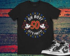 Disney Mickey And Friends Oh Boy Lets Party 50th Birthday T-Shirt