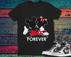 Disney Mickey and Minnie Mouse Silhouettes Forever Unisex Gift T-Shirt