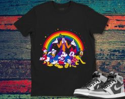 Disney Mickey  Friends Group Pride Rainbow T-Shirt
