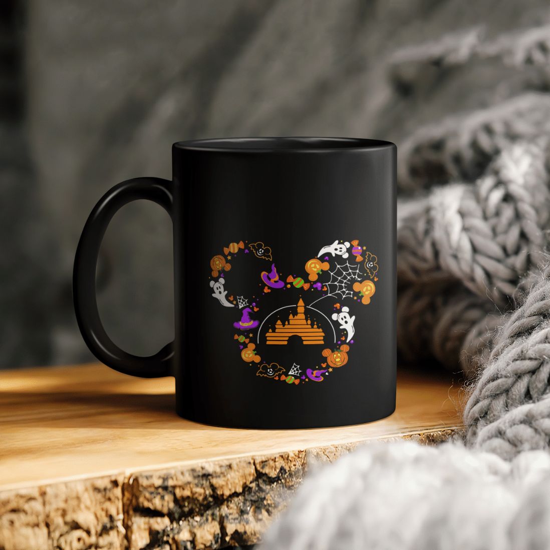 Disney Mickey Head Halloween Castle Ceramic Coffee Mug – Teepital –  Everyday New Aesthetic Designs