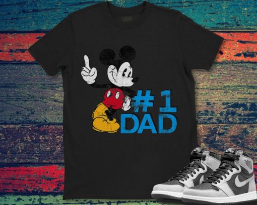 Disney Mickey Mouse Fathers Day 1 Dad T-Shirt