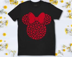 Disney Minnie Mouse Icon Valentine Filled with Hearts T-Shirt
