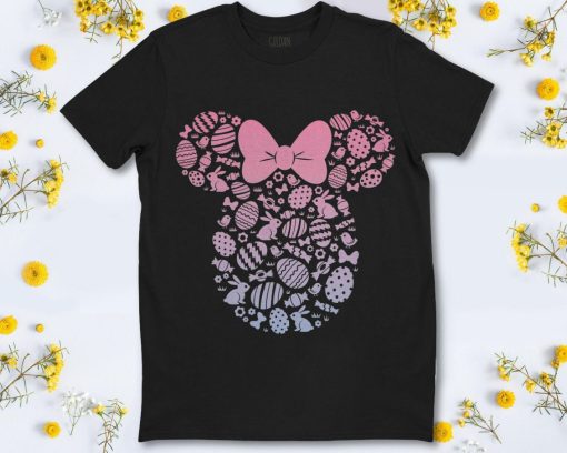 Disney Minnie Mouse Pink Gradient Easter Egg T-Shirt