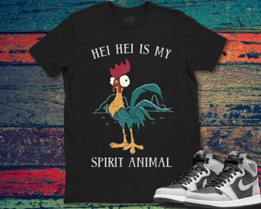 Disney Moana Hei Hei Is My Spirit Animal Portrait Funny Unisex Gift T-Shirt