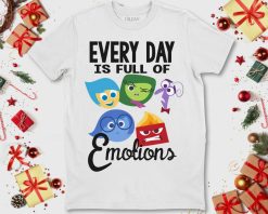 Disney Pixar Inside Out Every Day Emotions  Christmas Unisex T-Shirt