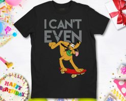 Disney Pluto I Cant Even Cute Character Holiday Shirt