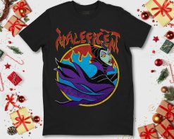 Disney Sleeping Beauty Maleficent Vintage Flame Portrait T-Shirt