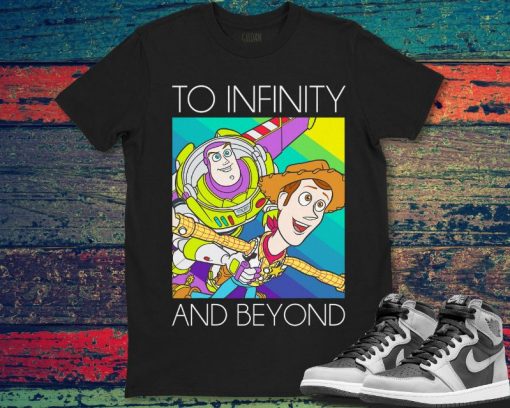 Disney Toy Story 4 Buzz  Woody To Infinity and Beyond Unisex Gift T-Shirt