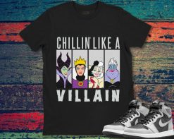 Disney Villain Gang Ursula Evil Queen Cruella Maleficent Unisex Gift T-Shirt