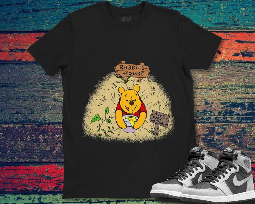 Winnie the Pooh Bear and Friends Cartoon Funny Unisex T-shirt 
