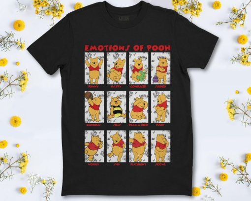 Disney Winnie The Pooh Emotions Of Pooh Funny Box Up Unisex T-Shirt