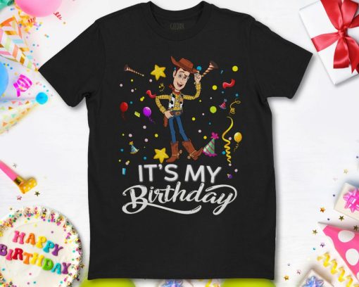 Disney Woody Toy Story Its My Birthday Unisex T-Shirt