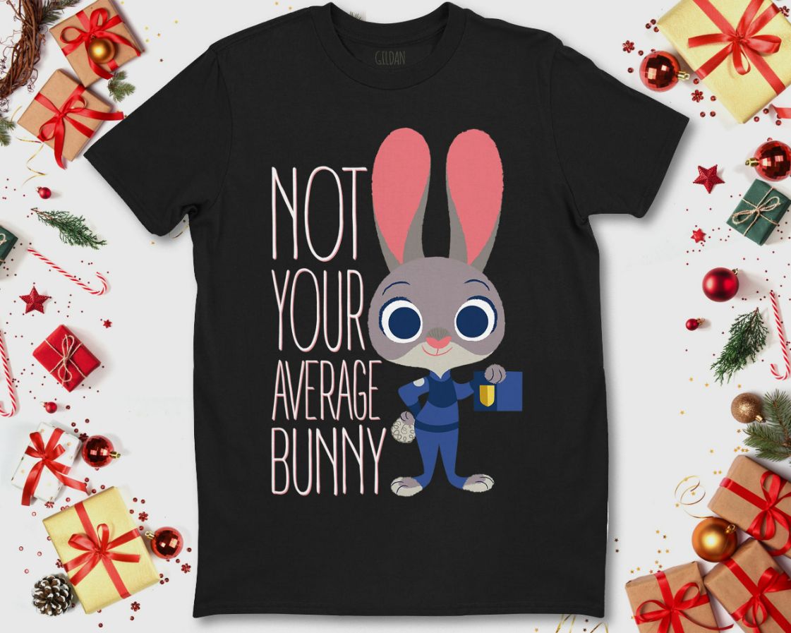 Disney Zootopia Judy Hopps Average Bunny Graphic Christmas Unisex T-Shirt