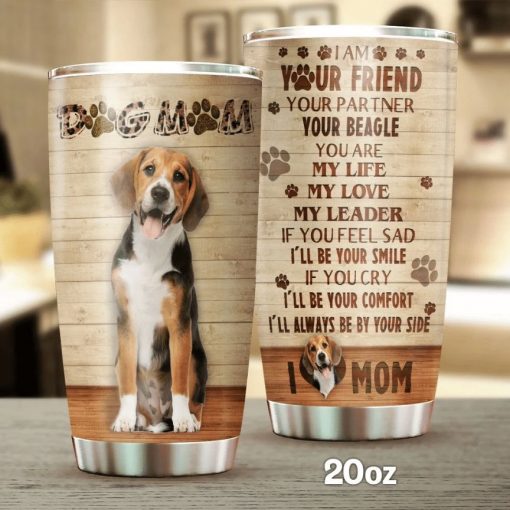 Dog Mom Beagle Stainless Steel Cup