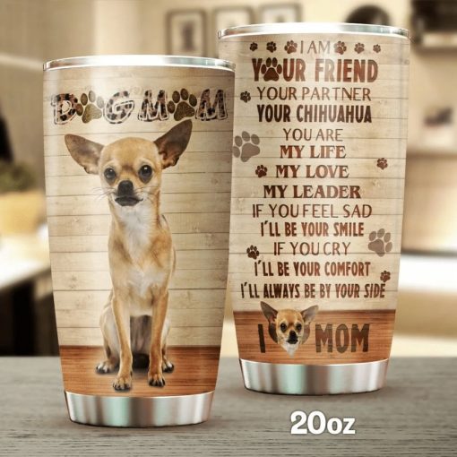 Dog Mom Chihuahua Stainless Steel Cup