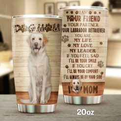 Dog Mom Yellow Labrador Stainless Steel Cup