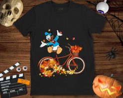 Donald Atumn Leaves Fall Disney Duck Unisex Gift T-Shirt