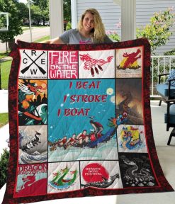 Dragon Boat I Beat I Stroke I Boat Quilt Blanket