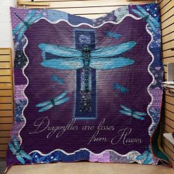 Dragonfly Are Kisses From Heaven Quilt Blanketquilt Blanket