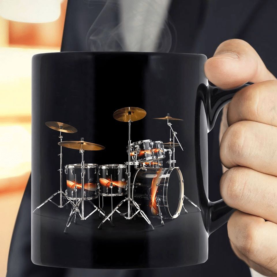 Drummer For And Women Premium Sublime Ceramic Coffee Mug Black