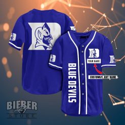 Duke Blue Devils Personalized Name Ncaa Fans Team 3d Customization Gifts Baseball Jersey