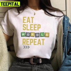 Eat Sleep Wordle Repeat Trendy Design Unisex T-Shirt