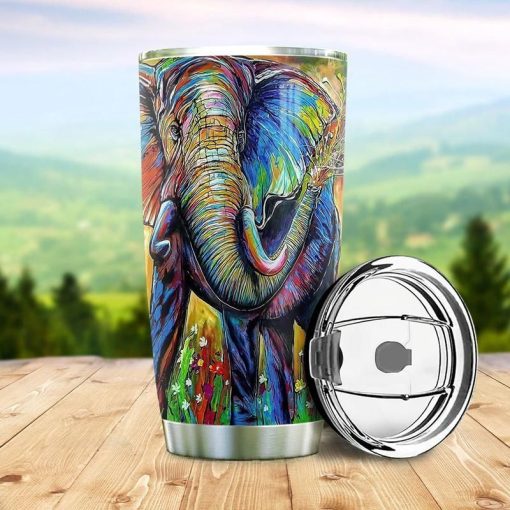 Elephant Art Stainless Steel Cup