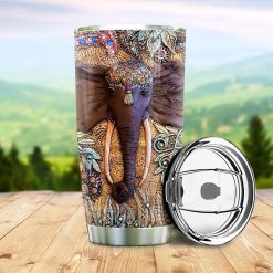 Elephant Wooden Style Stainless Steel Cup