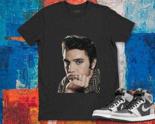 Elvis Presley Portrait Rock Band Music  Unisex Gift T-Shirt