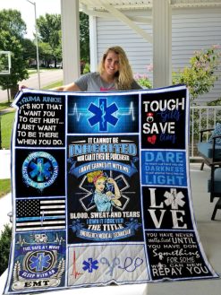 Emt Tough Girls Save Lives Quilt Blanket