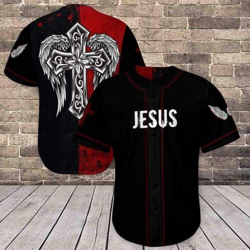 Faith Cross Wing Of Jesus 3d Personalized 3d Baseball Jersey h