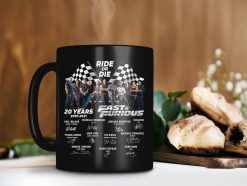 Fast And Furious 2001 2021 Ride Or Die Mug Paul Walker Mug Vin Diesel Mug And Characters Premium Sublime Ceramic Coffee Mug Black