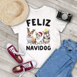 Feliz Navidog Pug Funny Dog Lover Christmas Gift Xmas T-Shirt