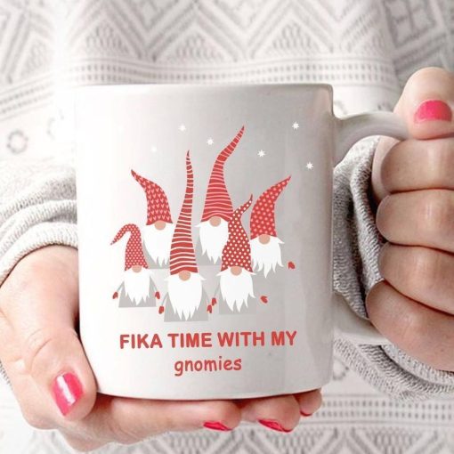 Fika Time With My Gnomies Premium Sublime Ceramic Coffee Mug White