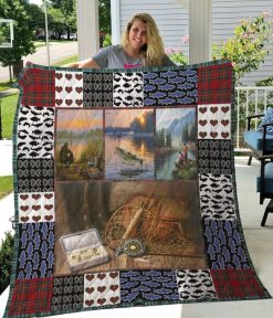 Fishing Equipment Quilt Blanket