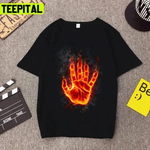 Flame Hand Cool Rock Band 2022 Design Unisex T-Shirt