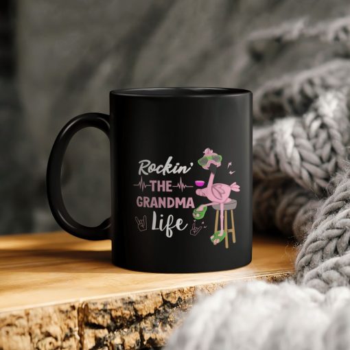 Flamingo Rocking The Grandma Life Ceramic Coffee Mug