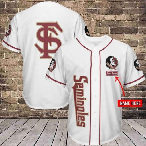 Florida State Seminoles Personalized Baseball Jersey 337