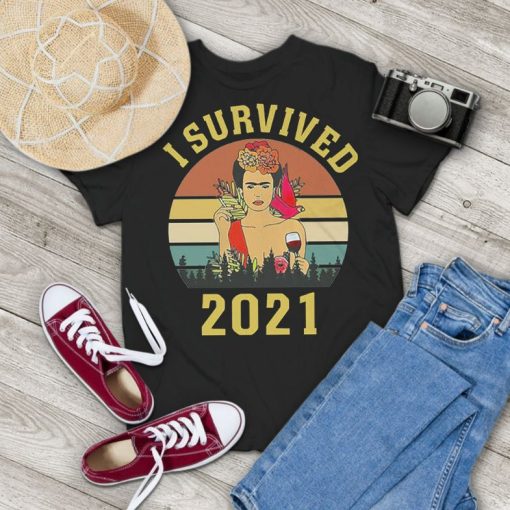 Frida I Survived 2021 Sunset Vintage T-Shirt