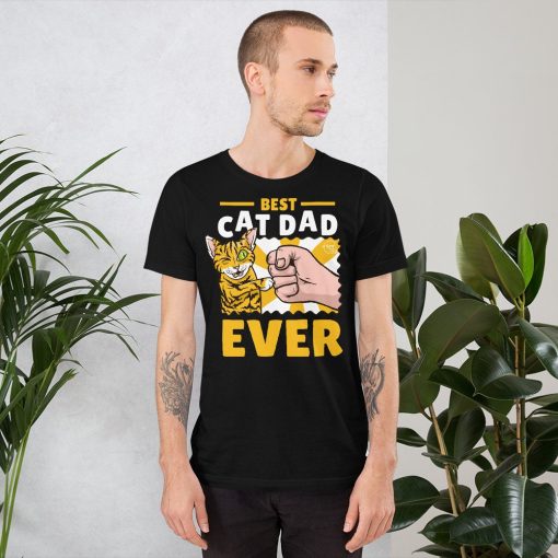 Funny Best Cat Dad Ever Happy Father’s Day Unisex T-Shirt