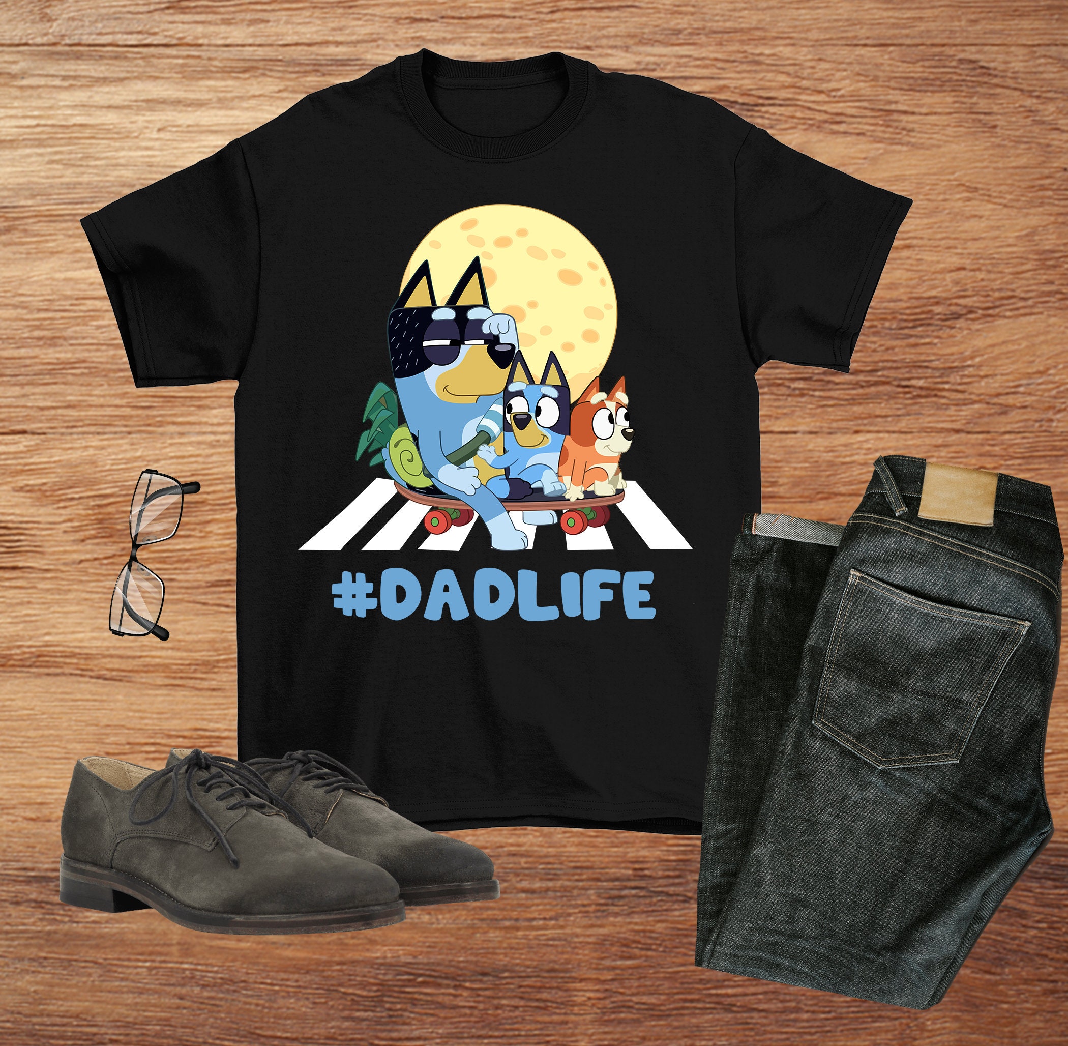 Funny Dadlife Bluey Happy Father's Day Unisex T-Shirt – Teepital