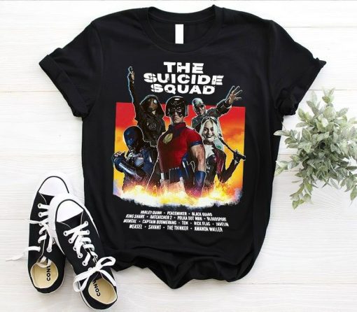 Funny The Suicide Squad Harley Quinn Peacemaker Black Guard Shirt