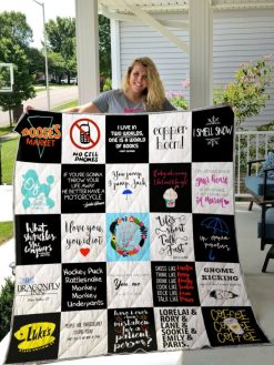 Gilmore Words Quilt Blanket