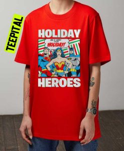 Girl’s Justice League Holiday Heroes Unisex T-Shirt