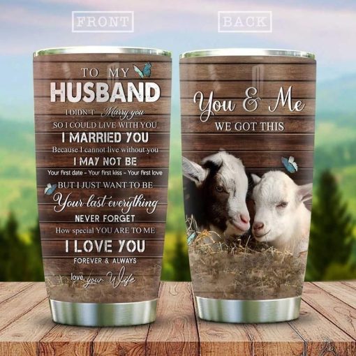 Goat Couple My Husband Stainless Steel Cup