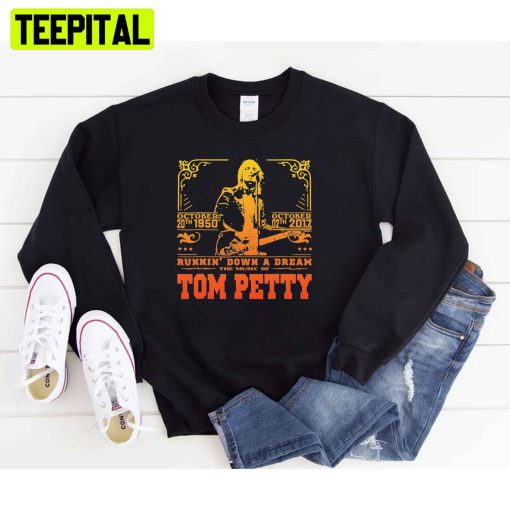 Gradient Vintage Tom Petty Music Legends Unisex T-Shirt