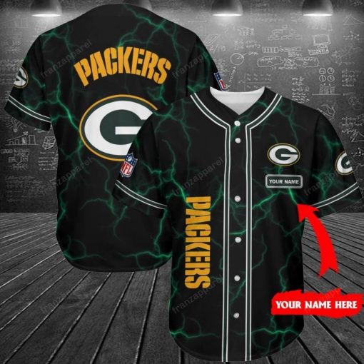 Green Bay Packers Personalized Baseball Jersey Shirt 224