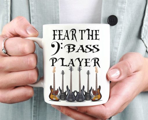 Guitar Lover Fear The Bass Guitar Player Premium Sublime Ceramic Coffee Mug White